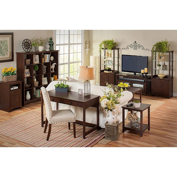 Bush Furniture Buena Vista 60W Corner Desk in Madison Cherry - Compact Laminate Home Office Furniture 6 Bush Furniture Buena Vista 60W Corner Desk in Madison Cherry - Compact Laminate Home Office Furniture - Image 6