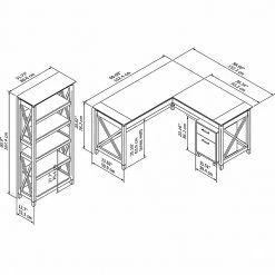 Bush Furniture Key West 60"W L-Shaped Desk with 2-Drawer Mobile File Cabinet & 5-Shelf Bookcase - Bing Cherry | Laminate Home Office Furniture 13 Bush Furniture Key West 60"W L-Shaped Desk with 2-Drawer Mobile File Cabinet & 5-Shelf Bookcase - Bing Cherry | Laminate Home Office Furniture -Computer Office Desks Shop unnamed file 2239