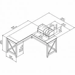 Bush Furniture Key West 60W L-Shaped Desk with Desktop Organizers - Pure White Oak (KWS015WT) -Computer Office Desks Shop unnamed file 2248