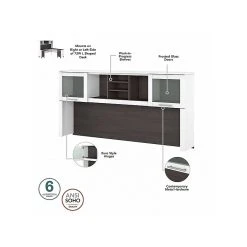 Bush Furniture Somerset 72" Computer Desk With Hutch & 5-Shelf Bookcase, Storm Gray/White - Space-Saving Office Furniture 11 Bush Furniture Somerset 72" Computer Desk With Hutch & 5-Shelf Bookcase, Storm Gray/White - Space-Saving Office Furniture -Computer Office Desks Shop unnamed file 2255