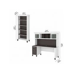 Bush Furniture Somerset 72" Computer Desk With Hutch & 5-Shelf Bookcase, Storm Gray/White - Space-Saving Office Furniture 12 Bush Furniture Somerset 72" Computer Desk With Hutch & 5-Shelf Bookcase, Storm Gray/White - Space-Saving Office Furniture -Computer Office Desks Shop unnamed file 2256