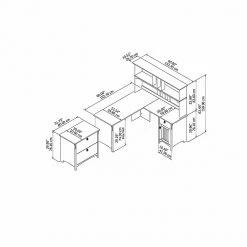 Bush Furniture Salinas 60W L-Shaped Desk with Hutch & File Cabinet, Cape Cod Gray - Stylish Laminate Office Furniture -Computer Office Desks Shop unnamed file 2283