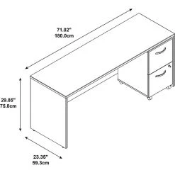 Bush Business Furniture Westfield Desk Credenza with 2-Drawer Mobile Pedestal, Hansen Cherry (SRC030HCSU) - Durable Laminate Office Furniture 10 Bush Business Furniture Westfield Desk Credenza with 2-Drawer Mobile Pedestal, Hansen Cherry (SRC030HCSU) - Durable Laminate Office Furniture -Computer Office Desks Shop unnamed file 2359