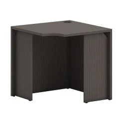 HON Mod 30" Corner Desk Shell in Slate Teak | Durable Laminate Workspace Solution