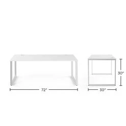 Union & Scale Workplace 2.0 72 Inch White Laminate Writing Desk - UN57479 -Computer Office Desks Shop unnamed file 2423