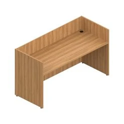 Offices To Go No Top 71" Reception Desk Shell in Autumn Walnut - TDSL7130RDSNTAWL