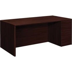 HON® 10700 Series Mahogany Laminate Single Right Pedestal Office Desk - Stylish & Functional Workspace Solution -Computer Office Desks Shop unnamed file 2448