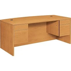 HON® 10500 Series Harvest Double Pedestal Desk, 72"W x 36"D Bow Top - Premium Laminate Office Desk