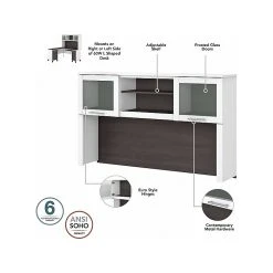 Bush Furniture Somerset 60" L-Shaped Desk With Hutch - Storm Gray/White | Space-Saving Office Furniture -Computer Office Desks Shop unnamed file 2458