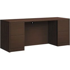 HON 10500 Series 72"W Double Pedestal Laminate Credenza in Mocha - HON105900MOMO