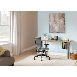 HON Coze 42"W Laminate Desk with U-Storage, Natural Recon & Silver - Space-Saving Office Furniture -Computer Office Desks Shop unnamed file 2483