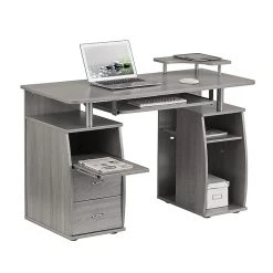 Techni Mobili Gray Laminate Computer Workstation Desk with Storage - RTA-8211-GRY -Computer Office Desks Shop unnamed file 251