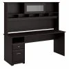 Bush Furniture Cabot 72W Laminate Computer Desk with Hutch & Drawers, Espresso Oak – Space-Saving Office Solution