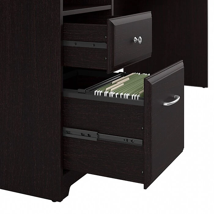 Bush Furniture Cabot 72W Laminate Computer Desk with Hutch & Drawers, Espresso Oak β Space-Saving Office Solution 7 Bush Furniture Cabot 72W Laminate Computer Desk with Hutch & Drawers, Espresso Oak β Space-Saving Office Solution - Image 7