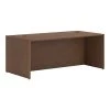 HON Mod 72" Desk Shell in Sepia Walnut | Durable Laminate Workspace (HLPLDS7236.LSE1)