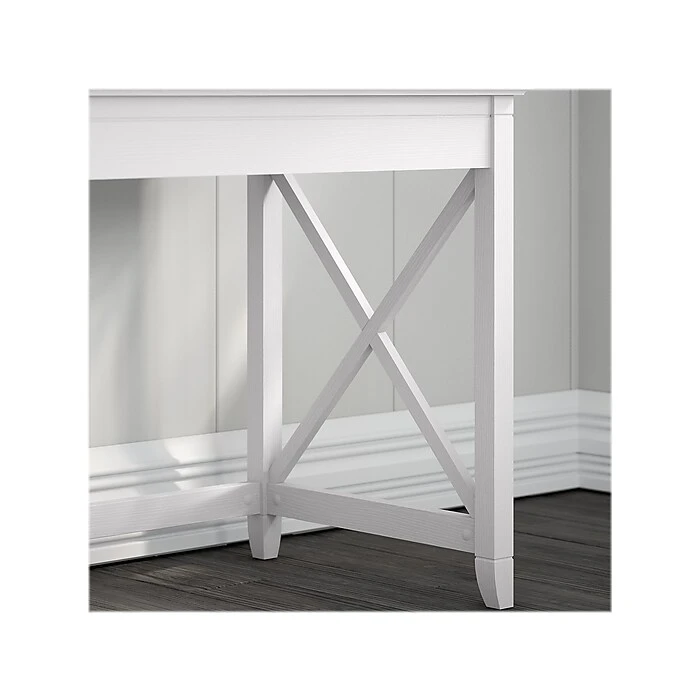 Bush Furniture Key West 60"W L-Shaped Desk with 2-Drawer Mobile File Cabinet, Pure White Oak - Stylish & Functional Office Furniture 3 Bush Furniture Key West 60"W L-Shaped Desk with 2-Drawer Mobile File Cabinet, Pure White Oak - Stylish & Functional Office Furniture - Image 3