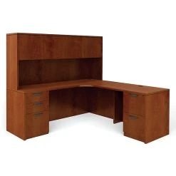 Global Superior BUNDLE12 Workstation in Dark Cherry - Durable Laminate Office Desk