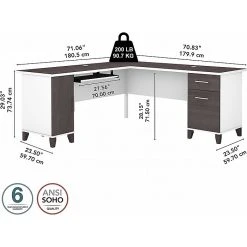 Bush Furniture Somerset 72" L-Shaped Desk with Storage, Storm Gray/White (WC81010K) - Durable Laminate Office Desk -Computer Office Desks Shop unnamed file 2573
