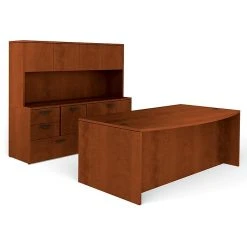 Global Superior BUNDLE10 Workstation - Dark Cherry Laminate Office Desk
