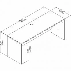 Bush Business Furniture Studio C 72W X 24D White Laminate Credenza Desk | SCD372WH -Computer Office Desks Shop unnamed file 2605