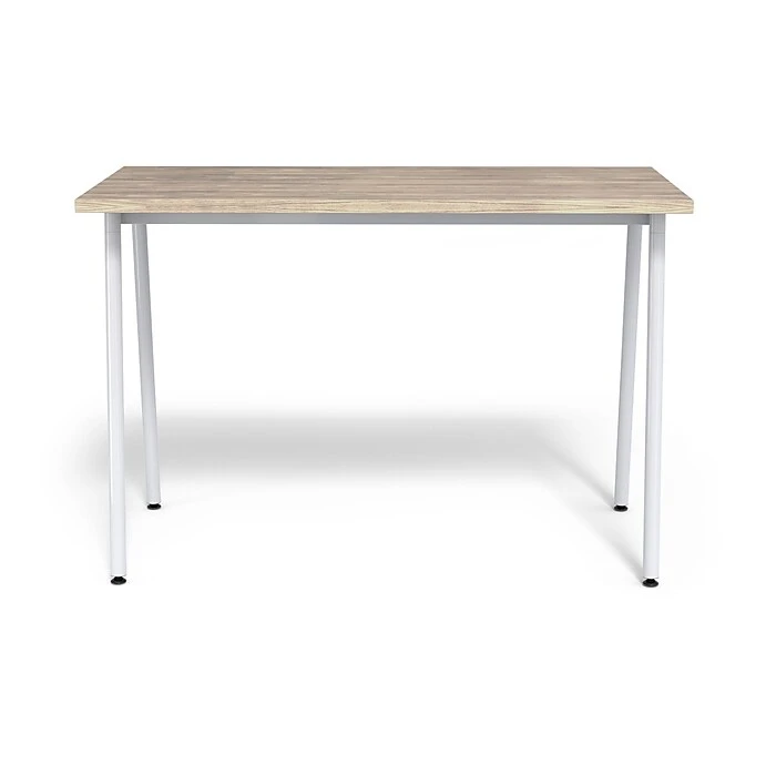 Union & Scale Lewis 36"H x 54"W Laminate Office & Computer Writing Desk, Light Walnut - Tool-Less Assembly (UN55696-CC) 3 Union & Scale Lewis 36"H x 54"W Laminate Office & Computer Writing Desk, Light Walnut - Tool-Less Assembly (UN55696-CC) - Image 3