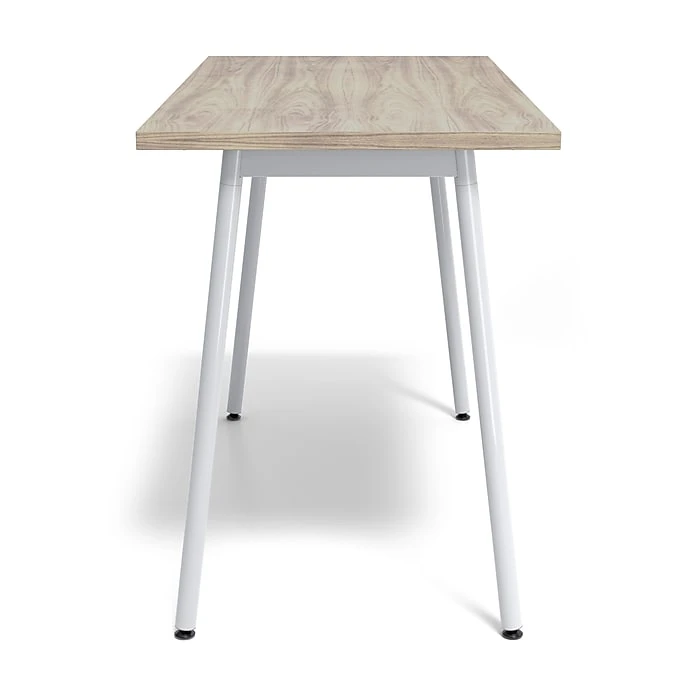 Union & Scale Lewis 36"H x 54"W Laminate Office & Computer Writing Desk, Light Walnut - Tool-Less Assembly (UN55696-CC) 4 Union & Scale Lewis 36"H x 54"W Laminate Office & Computer Writing Desk, Light Walnut - Tool-Less Assembly (UN55696-CC) - Image 4