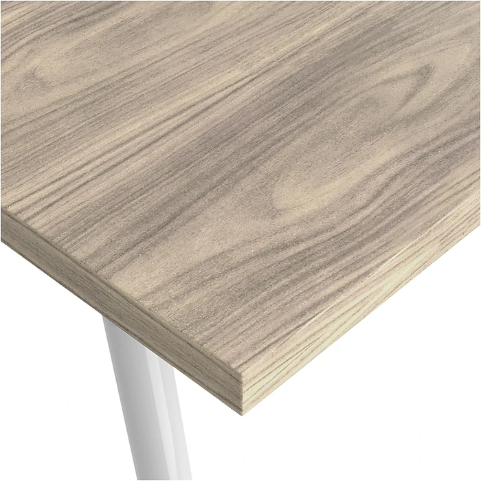 Union & Scale Lewis 36"H x 54"W Laminate Office & Computer Writing Desk, Light Walnut - Tool-Less Assembly (UN55696-CC) 5 Union & Scale Lewis 36"H x 54"W Laminate Office & Computer Writing Desk, Light Walnut - Tool-Less Assembly (UN55696-CC) - Image 5