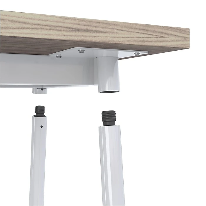 Union & Scale Lewis 36"H x 54"W Laminate Office & Computer Writing Desk, Light Walnut - Tool-Less Assembly (UN55696-CC) 6 Union & Scale Lewis 36"H x 54"W Laminate Office & Computer Writing Desk, Light Walnut - Tool-Less Assembly (UN55696-CC) - Image 6