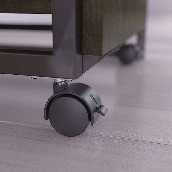 Bush Furniture Refinery 62W Rustic Gray Industrial Desk with 3-Drawer Mobile File Cabinet 4 Bush Furniture Refinery 62W Rustic Gray Industrial Desk with 3-Drawer Mobile File Cabinet - Image 4