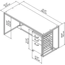 Bush Furniture Refinery 62W Rustic Gray Industrial Desk with 3-Drawer Mobile File Cabinet 11 Bush Furniture Refinery 62W Rustic Gray Industrial Desk with 3-Drawer Mobile File Cabinet -Computer Office Desks Shop unnamed file 2729