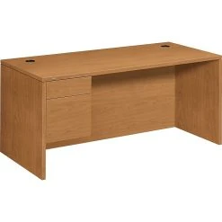 HON 10500 Series Left Pedestal Desk 66"W, Harvest - Spacious Laminate Office Desk -Computer Office Desks Shop unnamed file 2760