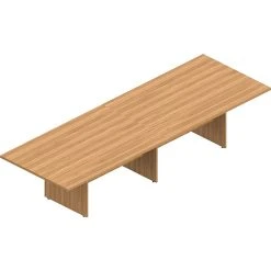 Offices To Go Superior Laminate 144" Conference Table, Autumn Walnut Finish - TDSL14448RECSAWL