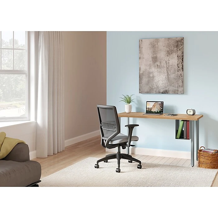 HON Coze 48"W Desk, W/U-Storage, Natural Recon And Silver (HONRPL2448N1P6S) 4 HON Coze 48"W Desk, W/U-Storage, Natural Recon And Silver (HONRPL2448N1P6S) - Image 4