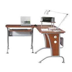 Techni Mobili Deluxe 57"W L-Shaped Desk in Mahogany - Space-Saving Laminate Office Furniture (RTA-3806-M615) -Computer Office Desks Shop unnamed file 287
