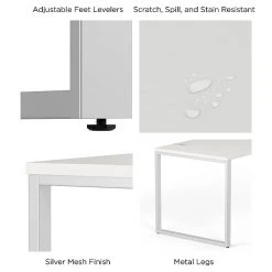 Union & Scale Workplace2.0 72" Silver Mesh Writing Desk - Modern Laminate Office Furniture -Computer Office Desks Shop unnamed file 2872