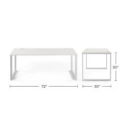 Union & Scale Workplace2.0 72" Silver Mesh Writing Desk - Modern Laminate Office Furniture -Computer Office Desks Shop unnamed file 2874