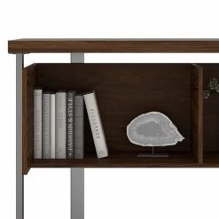 Bush Furniture Architect 51" Small Computer Desk With Hutch, Modern Walnut - Compact Laminate Workspace -Computer Office Desks Shop unnamed file 2884