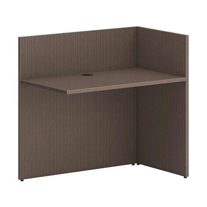 HON Mod 42" Reception Return Shell in Slate Teak - Durable Laminate Workstation 1 HON Mod 42" Reception Return Shell in Slate Teak - Durable Laminate Workstation