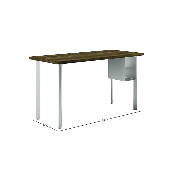 HON Coze 54”W Laminated Desk with U-Storage | Florence Walnut & Silver Finish (RPL2454FWP6S) 2 HON Coze 54”W Laminated Desk with U-Storage | Florence Walnut & Silver Finish (RPL2454FWP6S) - Image 2