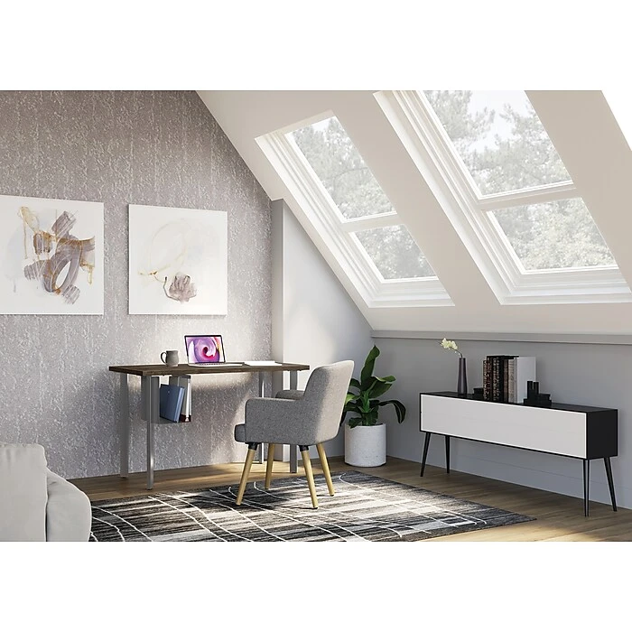 HON Coze 54”W Laminated Desk with U-Storage | Florence Walnut & Silver Finish (RPL2454FWP6S) 3 HON Coze 54”W Laminated Desk with U-Storage | Florence Walnut & Silver Finish (RPL2454FWP6S) - Image 3