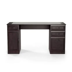 Staples Kendall Park Double Pedestal Desk, Cherry (52105) - Premium Laminate Office Desk