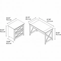 Bush Furniture Key West 48" Writing Desk with 2-Drawer Lateral File Cabinet - Pure White Oak - Stylish & Functional 13 Bush Furniture Key West 48" Writing Desk with 2-Drawer Lateral File Cabinet - Pure White Oak - Stylish & Functional -Computer Office Desks Shop unnamed file 3000