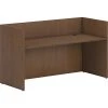 HON Mod 72" Reception Desk Shell, Sepia Walnut (HLPLRCPNDS7230.LSE1) - Durable Laminate Office Furniture