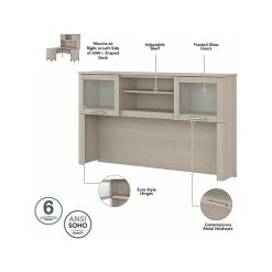 Bush Furniture Somerset 60" L-Shaped Desk With Hutch, Sand Oak (SET002SO) - Stylish Laminate Office Furniture -Computer Office Desks Shop unnamed file 3032