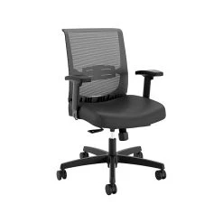 HON Coze 42" Table Desk with Convergence Task Chair, Florence Walnut/Silver/Black - Durable Laminate Office Furniture -Computer Office Desks Shop unnamed file 3062