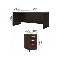 Bush Business Furniture Studio C 72" W Computer Desk With Mobile File Cabinet Bundle - Black Walnut | Durable Laminate Office Desk -Computer Office Desks Shop unnamed file 3111