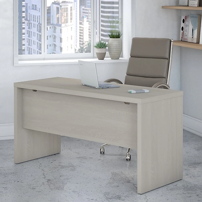 Office By Kathy Ireland® Echo 60W Credenza Desk, Gray Sand (KI60206-03) - Durable Laminate Office Furniture 2 Office By Kathy Ireland® Echo 60W Credenza Desk, Gray Sand (KI60206-03) - Durable Laminate Office Furniture - Image 2