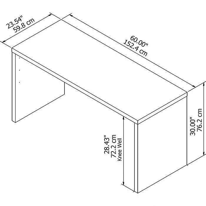 Office By Kathy Ireland® Echo 60W Credenza Desk, Gray Sand (KI60206-03) - Durable Laminate Office Furniture 3 Office By Kathy Ireland® Echo 60W Credenza Desk, Gray Sand (KI60206-03) - Durable Laminate Office Furniture - Image 3