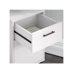 Bush Furniture Key West 60W L-Shaped Desk with 2-Drawer Mobile File Cabinet & 5-Shelf Bookcase in Pure White Oak -Computer Office Desks Shop unnamed file 3214