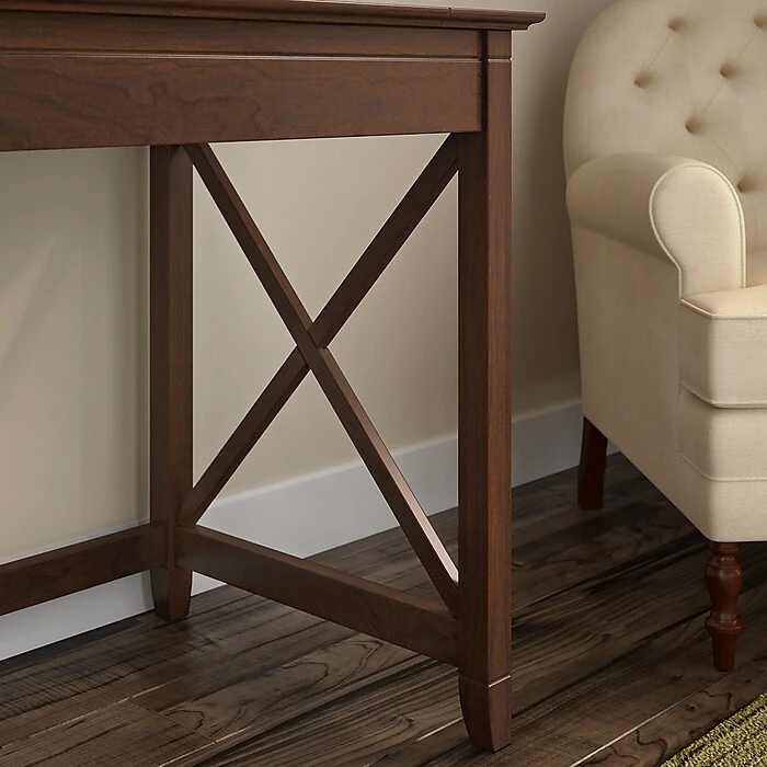 Bush Furniture Key West 48W Writing Desk with 2-Drawer Lateral File Cabinet & 5-Shelf Bookcase – Bing Cherry (KWS004BC) 3 Bush Furniture Key West 48W Writing Desk with 2-Drawer Lateral File Cabinet & 5-Shelf Bookcase – Bing Cherry (KWS004BC) - Image 3